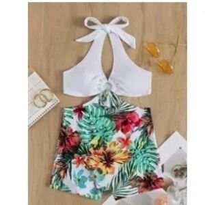 SHEIN Tropical One Piece Bathing Suit